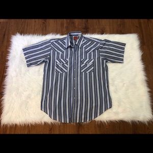 Vintage Ely Plains Striped Western Shirt Large
